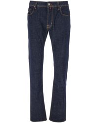 Jacob Cohen - 'Bard' Jeans With Belt Loops And Logo Patch On The Rear - Lyst