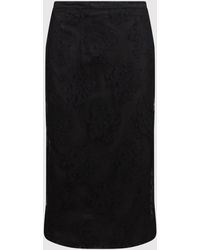 Dolce & Gabbana - Dolce & Gabbana Tulle Sheer Midi Skirt - Lyst