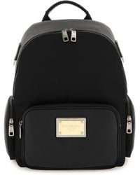 Dolce & Gabbana - Nylon And Leather Backpack - Lyst