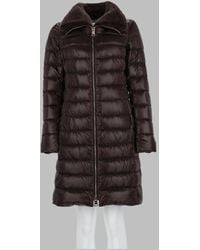 Herno - Long Quilted Flared Down Jacket - Lyst