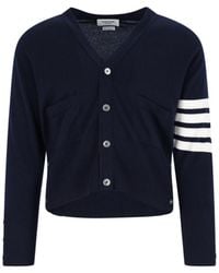 Thom Browne - Cashmere "Loopback 4-Bar" Cardigan - Lyst