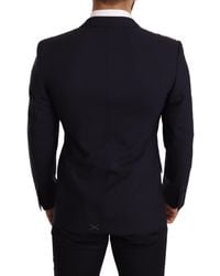 Dolce & Gabbana - Navy Wool Slim Fit Martini Blazer - Lyst