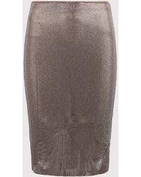 GIUSEPPE DI MORABITO - Midi Skirt With All-Over Micro Rhinestones - Lyst