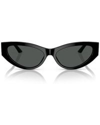 Versace - Sunglasses Cat Eye Full Rim, Frame And Dark Lens Ve4470Bgb1-87 - Lyst