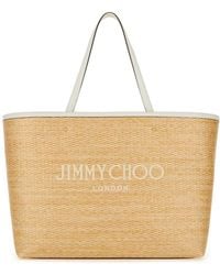 Jimmy Choo - Raffia Small Marli Shopping Bag - Lyst