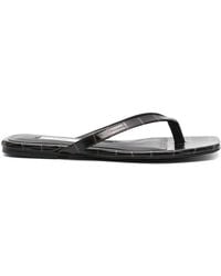 TOTEME - Croco-Embossed Flip-Flops - Lyst