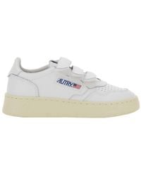 Autry - Kidstripes Low Top Sneakers With Logo Patch Cow Leather Trainers - Lyst