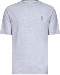 Brunello Cucinelli - Solomeo Crest Crewneck T-Shirt - Lyst