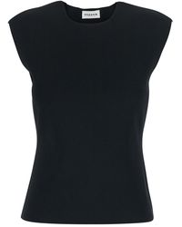 P.A.R.O.S.H. - Top With Round Neck And Short Design - Lyst
