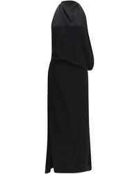 Max Mara - Long Dolmen Dress Viscose - Lyst