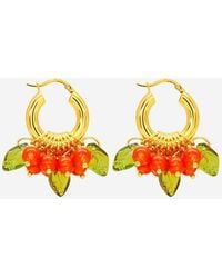 Annele - Earrings Lingonberry Beret - Lyst