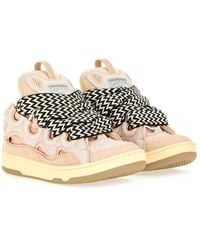 Lanvin - Sneaker Curb Calf Leather Trainers - Lyst