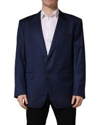 Dolce & Gabbana - Blue Single Breasted 2 Button Suit Jacket - Lyst