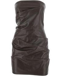 The Attico - Off-Shoulder Sleeveless Mini Dress With Rear Zip Closure - Lyst
