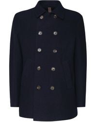 Eleventy - Double-Breasted Jacket With Pockets - Lyst