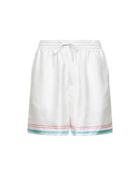 CASABLANCA - Silk Twill Dance Joy Shorts - Lyst