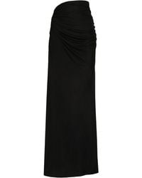 ANDREADAMO - Draped Skirt With Cut-Out Detail Viscose - Lyst
