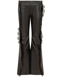 Off-White c/o Virgil Abloh - Nappa And Lace Pants - Lyst