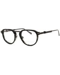 Philipp Plein - Eyeglasses Oval Full Rim, Shiny Frame And Clear Demo Lenses Lens Vpp116V0530 - Lyst