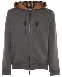 burberry mens claredon full zip moletom com capuz