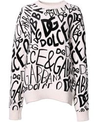 Dolce & Gabbana - Logo Knit Sweater - Lyst