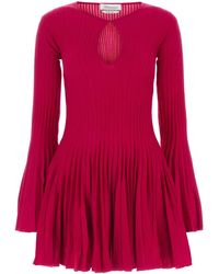 Blumarine - Fuchsia Wool Mini Dress - Lyst