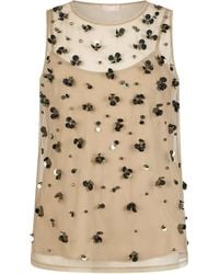 Liu Jo - Tulle Floral Top - Lyst