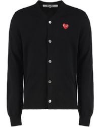 COMME DES GARÇONS PLAY - Wool Cardigan Cardigans - Lyst