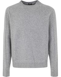 Zegna - Wool And Cashmere Crew Neck Sweater - Lyst