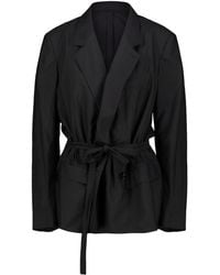 Lemaire - Belted Light Tailored Jacket - Lyst