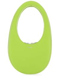 Coperni Acid Green Leather Mini Swipe Handbag