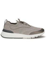 Brunello Cucinelli - Cotton Athletic Sneakers - Lyst