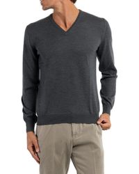 Gran Sasso - V-Neck Knitted Pullover - Lyst