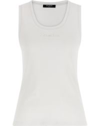 Balmain - Logo Embroidery Tank Top - Lyst