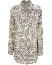 Etro - Silk Shirt With Paisley Print - Lyst
