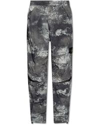 Stone Island - Trousers With Camouflage Motif - Lyst