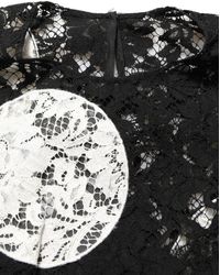 Dolce & Gabbana - Floral Lace Short Sleeve Blouse Top - Lyst
