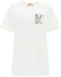 N°21 - N.21 Oversized T-shirt With Logo Print - Lyst