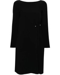 Emporio Armani - Long Sleeves Dress With Piercing - Lyst