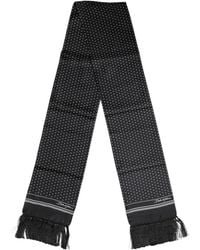 Dolce & Gabbana - Polka Dot Fringes Foulard Scarf - Lyst