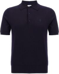 Burberry - Wool Polo Shirt - Lyst