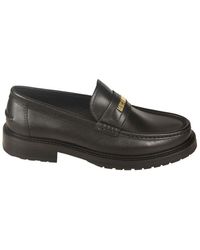 Moschino - Logo-lettering Slip-on Loafers - Lyst