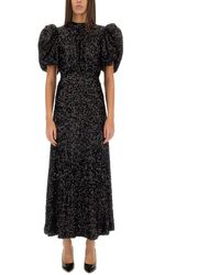 ROTATE BIRGER CHRISTENSEN - Fitted Midi Dress With Sequins - Lyst