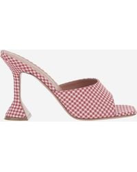 AMINA MUADDI - Sandals Lupita Fabric And Leather - Lyst