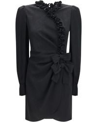 Alessandra Rich - Silk Jacquard Mini Dress - Lyst