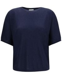 Brunello Cucinelli - Blue Cashmere Sleeveles Sweater - Lyst