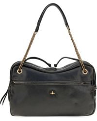 Vivienne Westwood - Large Dolce Textured Leather Shoulder Bag - Lyst