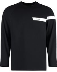 BOSS - Long Sleeve Stretch Cotton T-Shirt - Lyst