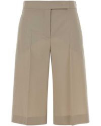 Max Mara - Sand Wool Blend Mile Bermuda Shorts - Lyst