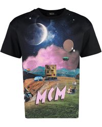MCM - Printed Cotton T-shirt - Lyst